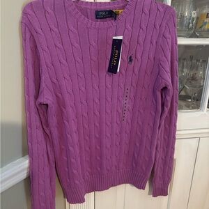 Polo Ralph Lauren Purple Cable Knit Sweater